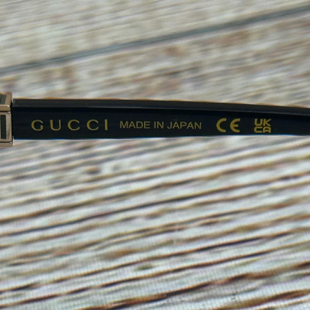 Gucci GG1493S 001 Black Acetate Square‎ Sunglasses Grey Lens w/ Case Never Worn